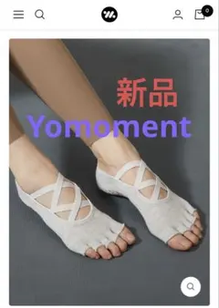 Yomoment つま先なし ヨガソックス ピラティス靴下 クロスストラップのサムネイル
