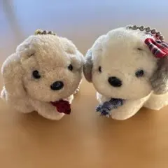 犬のぬいぐるみうめ吉キーホルダー 2色セット