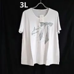 coconlife DEUX ココンライフ ドゥ/カットソー　Tシャツ3Lリボン