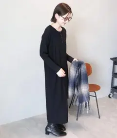 アメリカンホリック バイパチリブヘンリーニットワンピース