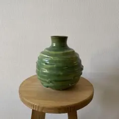 花瓶 フラワーベース vintage グリーン