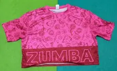 ZUMBA ズンバ 半袖 Tシャツ ピンク 総柄　Sサイズのサムネイル