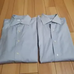 ユニクロ　スーパーノンアイロンスリムフィットシャツ　セミワイド　ポケットなし　M