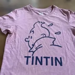 Tintin 半袖Tシャツ ピンク UNIQLO
