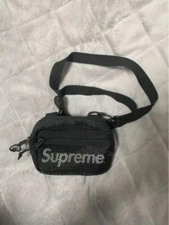 Supreme メッシュポケット付きショルダーバッグ ブラック - メルカリ