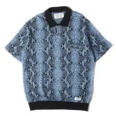 WACKO MARIA パイソン柄　ジャガードニットポロシャツ