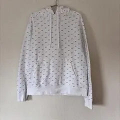 NIKE 総柄 スウッシュ パーカー ホワイト M ナイキ スウェット