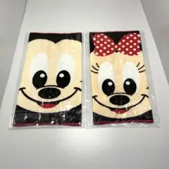 ディズニーオールスター 顔柄ミニタオル ミッキー ＆ ミニー
