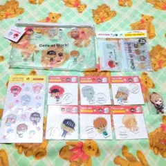 100均 はたらく細胞 サンリオ アクスタ ポーチ ファスナーケース シール