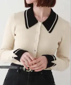 ラインカラークラシカルリブニット　アルシーヴ