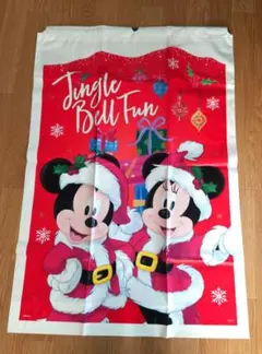 【値下げ♫】同柄２枚セット　ミッキー ミニー クリスマスギフトバッグ　巾着型