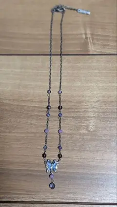 ANNA SUI 蝶モチーフ ネックレス パープル系のサムネイル