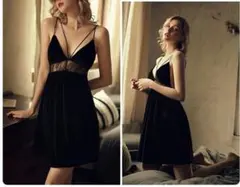 133 black 光沢 華やか ワンピース ランジェリー セクシー インナ5