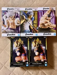 ワンピース、ドラゴンボール Grandista フィギュア 5点まとめ売り