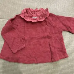 フリル付き長袖シャツ 100