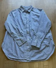 〈即日発送〉GU ジーユー ストライプシャツ 青 長袖 レディース Mサイズ