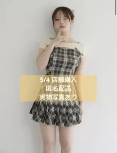 andmary Karen check mini dress M - メルカリ