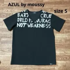 AZUL by moussy ブラック Vネック Tシャツ　S