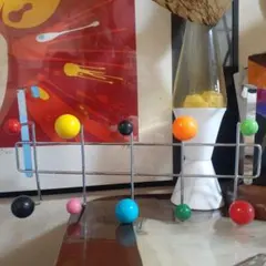 インダストリアル　ポップカラー　ハンガーラック　ミッドセンチュリー