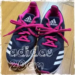adidas アディダス　スニーカー　20.0cm ネイビー×ピンク