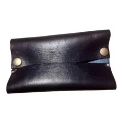 ハンドメイド レザーポケットティッシュケース B品