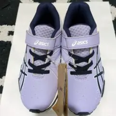 asics 紫色 スニーカー ベルクロ