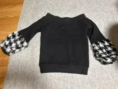 BLACK オフショルダー トレーナー ブラック