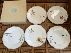 花柄食器セット 5枚 約21cm