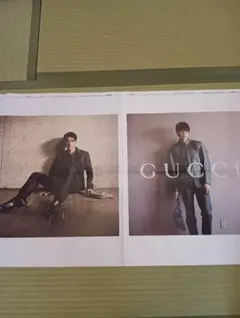GUCCI 新聞広告　BTS JIN　さん　XiaoZhan　さん
