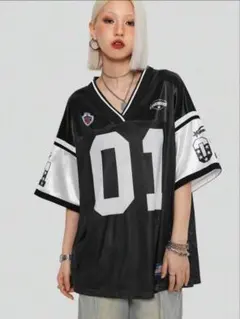 SHEIN coolane メッシュオーバーサイズTシャツ　S