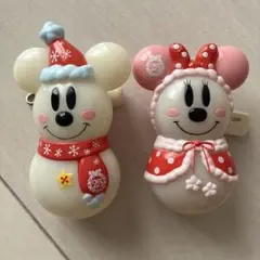 ミッキーミニークリスマススノーマン2個セット