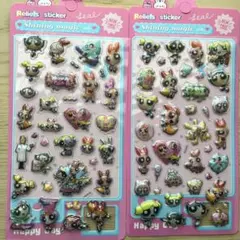 ぷくぷくシール　3Dシール　パワパフ　2枚セット　5