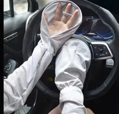 日焼け防止手袋　アームカバー　ループアームカバー付き　運転　自転車