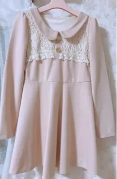 【美品、値下げ】ワンピース　ピンク　リズリサ風