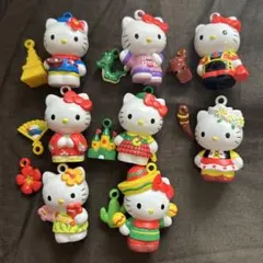 ハローキティ 世界旅行 マスコットキーホルダー フィギュア