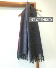 美品★伊勢丹PB NT OPENEND　カシミヤリバーシブルストール　大判　厚手