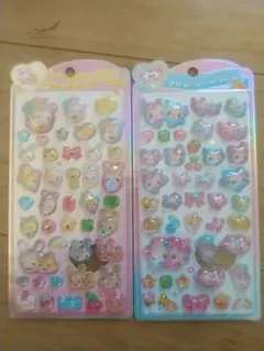 【正規品】うるちゅるポップシール フワフワらびちゃん、まじかるみゅーちゃんセット