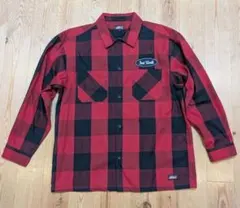 Dickies ディッキーズ チェックシャツ L 長袖 赤×黒 ワークシャツ