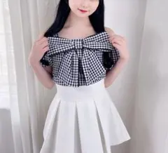 evelyn トップス　ギンガム　オフショル