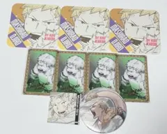 ヒロアカ原画展　箔押しクリアカード、アートコースター、ステッカー、缶バッジ尾白