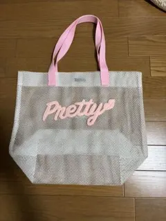 ラドロー　メッシュトートバック　ピンク文字が可愛いのサムネイル