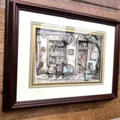 【Anton Pieck】シャドーボックス　『キャンディショップ』