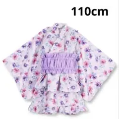 ブランシェス 2way ワンピース浴衣 3点セット 花柄 110