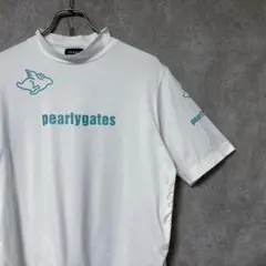 Pearly Gates パーリーゲイツ モックネック シャツ 半袖 ホワイト