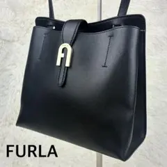 FURLA フルラ ソフィア アーチロゴ レザー ショルダーバッグ ブラックのサムネイル