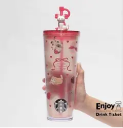 スタバ バレンタイン2026 コールドカップタンブラーキャット