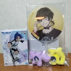 ブルーロック★蜂楽廻 クリアうちわ・御影玲王フィギュア・わちゃねむちゃーむ★4点