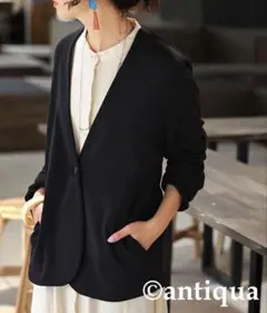 2026年最新】antiqua ノーカラージャケットの人気アイテム - メルカリ