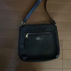 【新品未使用】【COACH】レザー　ショルダーバッグ　黒　ブラック　レディース