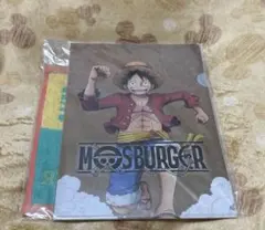 MOS BURGER　ワンピース　ルフィ　　　　　　クリアファイル・タオルセット